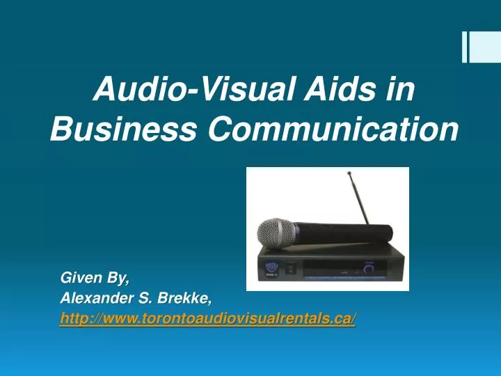 audio visual aids in business communication