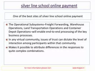 It is very important view of silver line school online payme