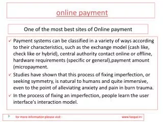 Edit some Personal Information about online payment