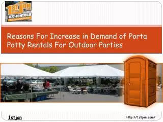 Reasons For Increase in Demand of Porta Potty Rentals For Ou