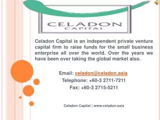 Looking For Private Equity Firm Malaysia - Celadon Capital