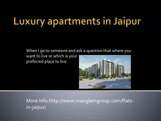 Luxury apartments in Jaipur
