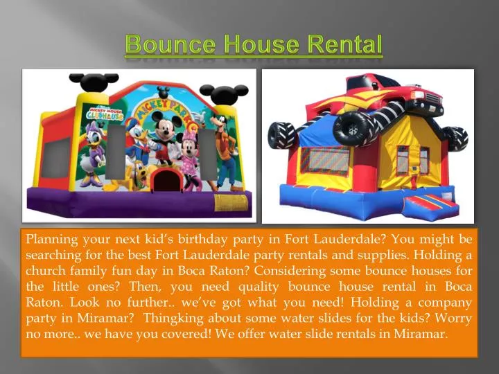 bounce house rental