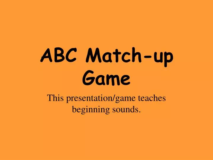 abc match up game