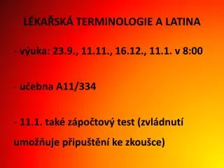 l ka sk terminologie a latina
