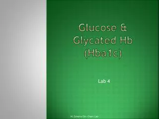 Glucose &amp; Glycated Hb (Hba1c)