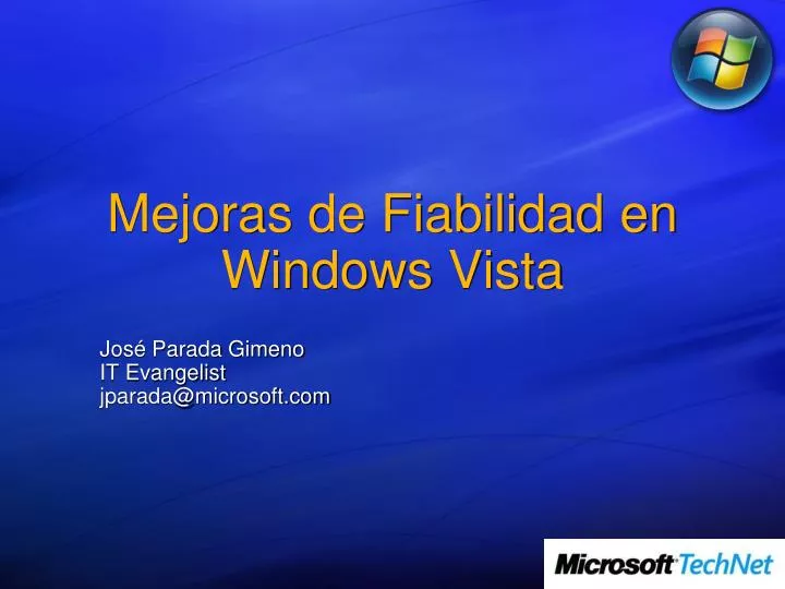 mejoras de fiabilidad en windows vista