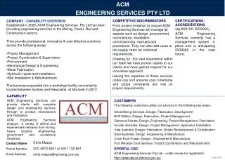 ACM ENGINEERING SERVICES PTY LTD