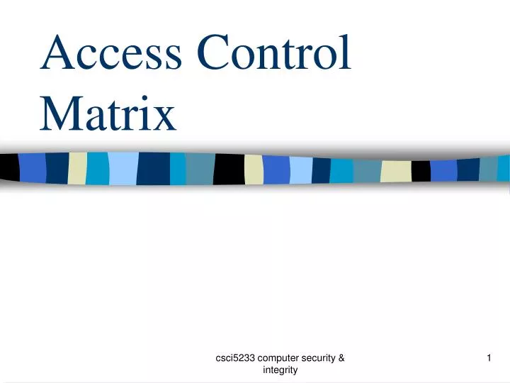 access control matrix