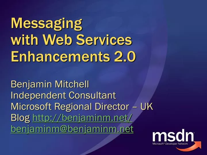 messaging with web services enhancements 2 0