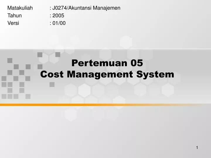 pertemuan 05 cost management system