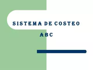 s i s t e m a d e c o s t e o a b c