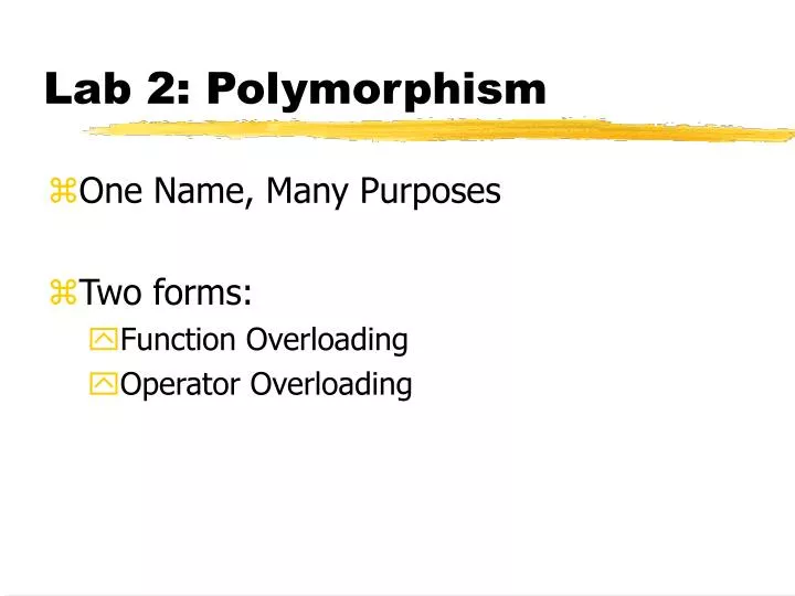 lab 2 polymorphism