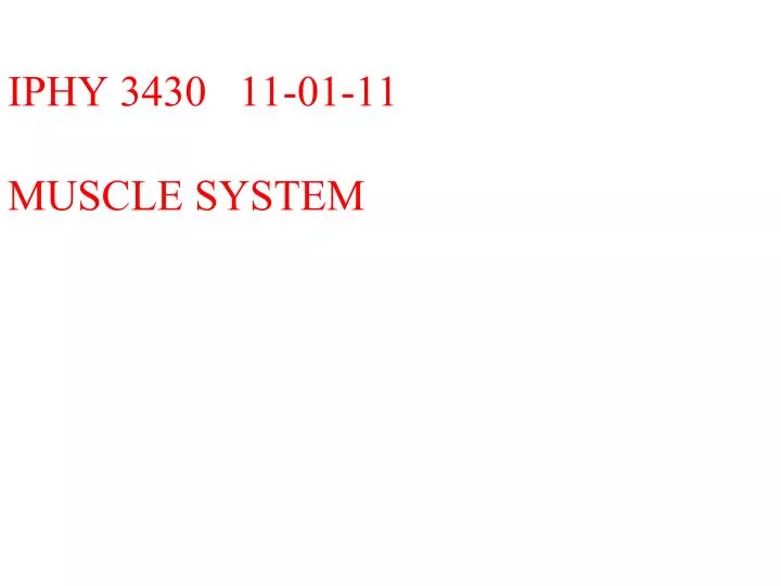 iphy 3430 11 01 11 muscle system