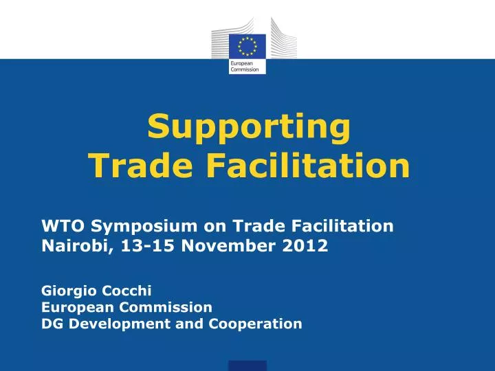 supporting trade facilitation