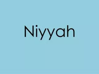 Niyyah