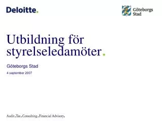 utbildning f r styrelseledam ter