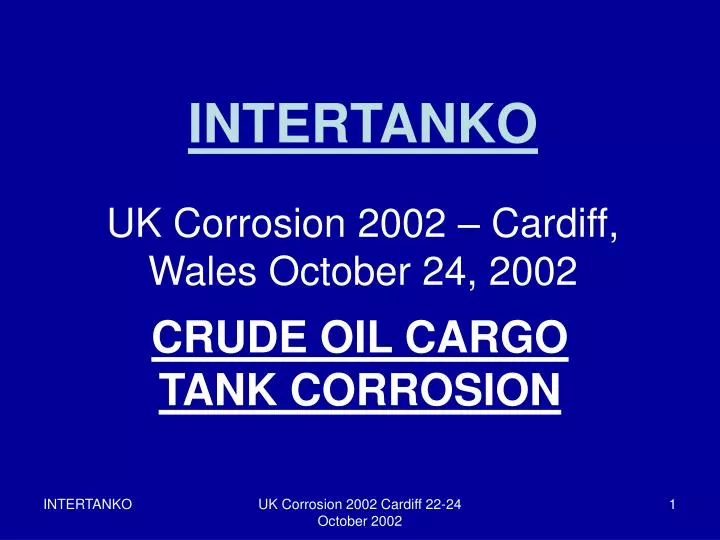 intertanko uk corrosion 2002 cardiff wales october 24 2002