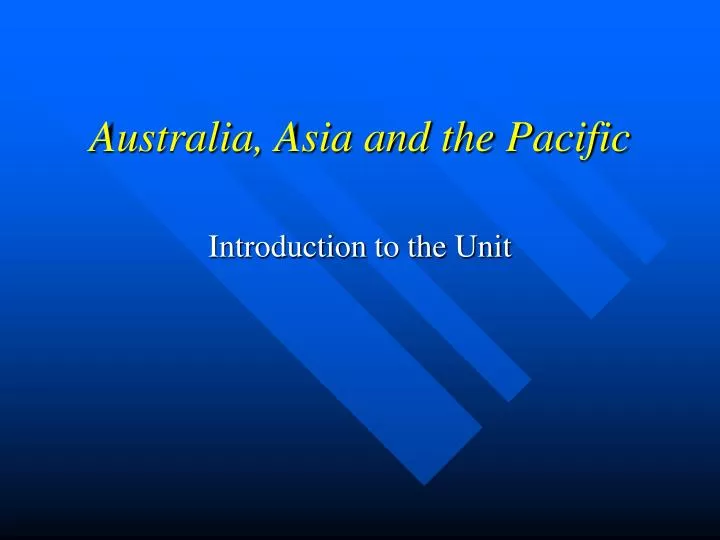 australia asia and the pacific