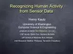 Advanced Sensor Data Techniques for Recognizing Human Activity in Cognitive Assistance - slide 1