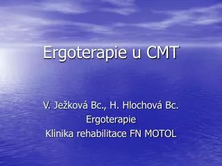 ergoterapie u cmt