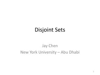 Disjoint Sets