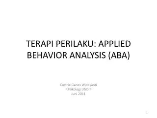 terapi perilaku applied behavior analysis aba