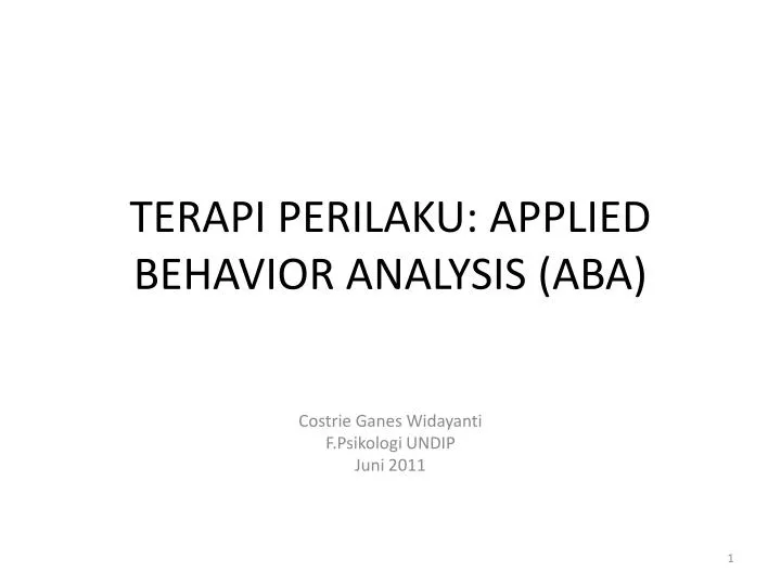 terapi perilaku applied behavior analysis aba