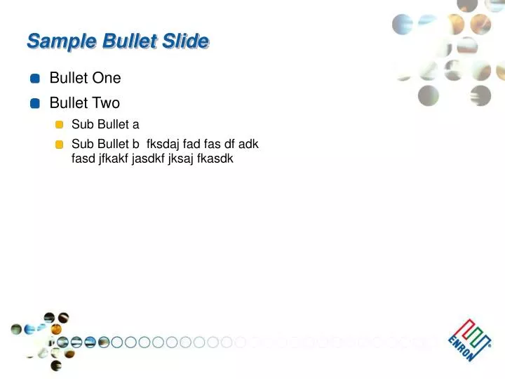 sample bullet slide