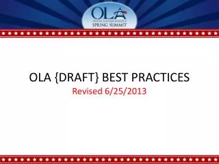 ola draft best practices revised 6 25 2013