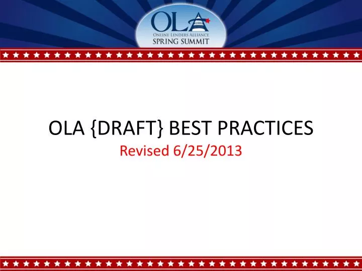 ola draft best practices revised 6 25 2013