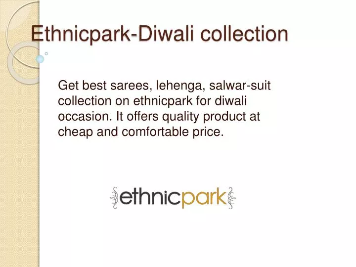 ethnicpark diwali collection