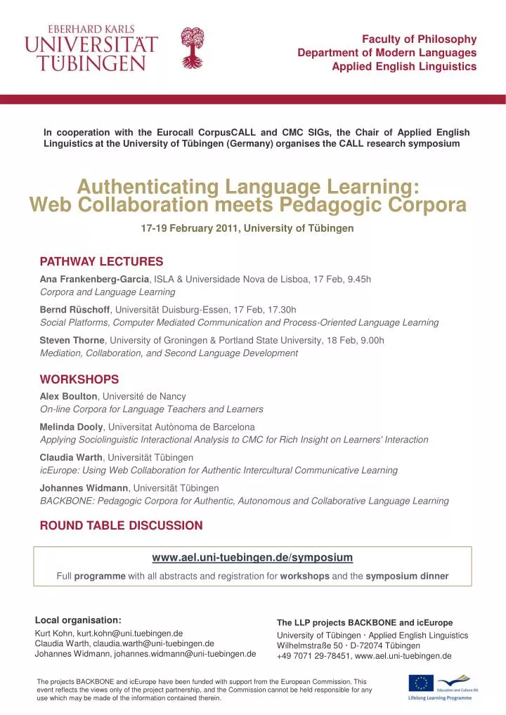 authenticating language learning web collaboration meets pedagogic corpora