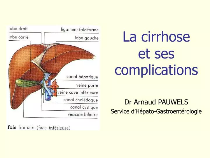la cirrhose et ses complications