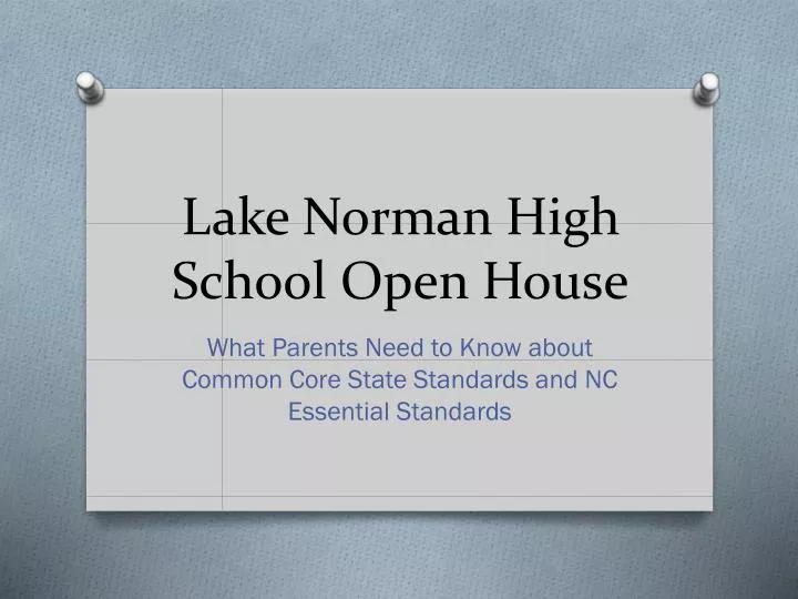 lake norman high school open house