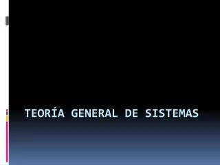 teor a general de sistemas