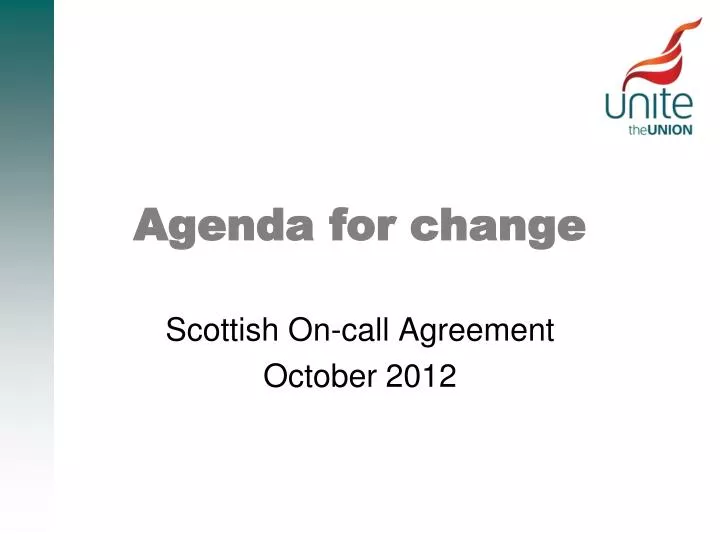 agenda for change
