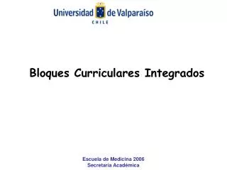 bloques curriculares integrados