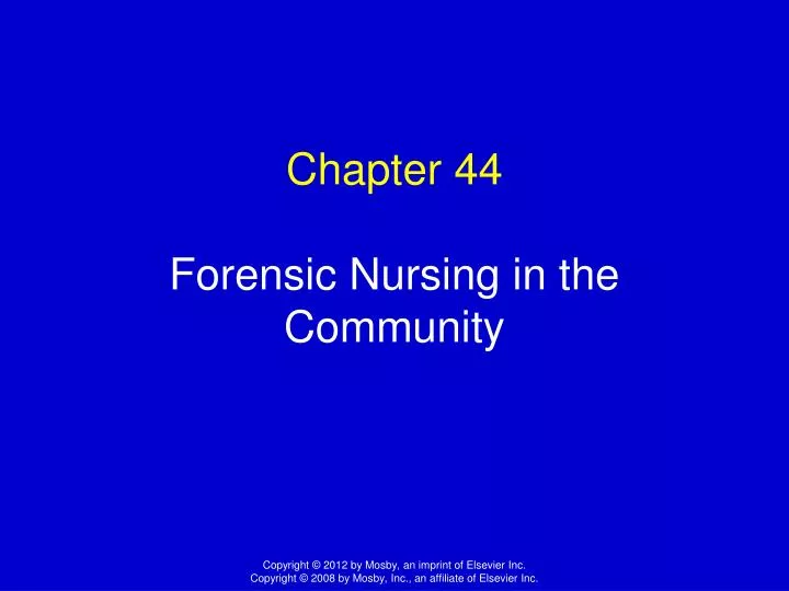 chapter 44 forensic nursing in the community