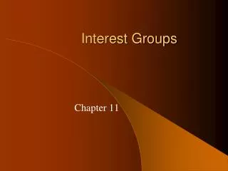 Interest Groups