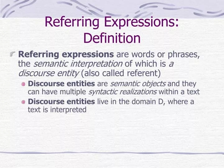 referring expressions definition
