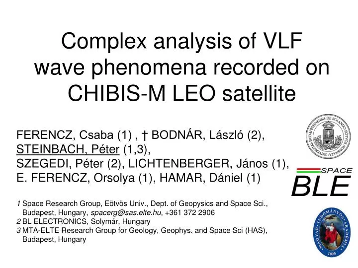 complex analysis of vlf wave phenomena recorded on chibis m leo satellite
