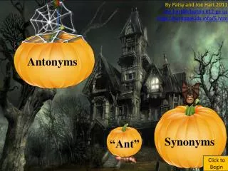 Antonyms Ant Synonyms