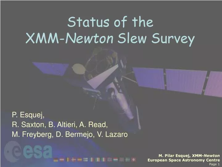 status of the xmm newton slew survey