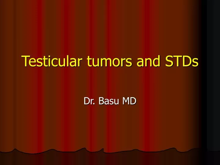 testicular tumors and stds