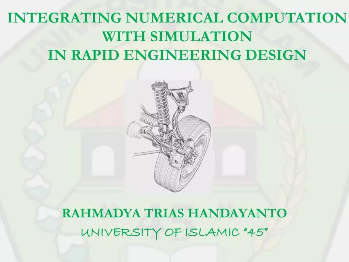 integrating numerical computation with simulation in rapid engineering design