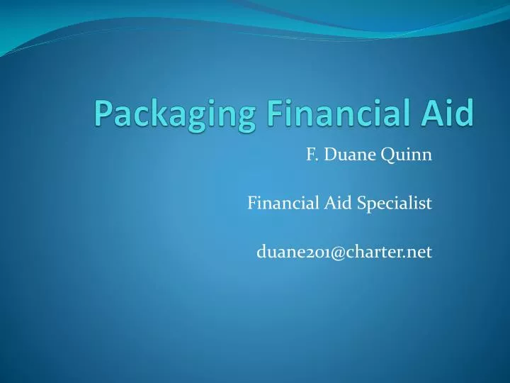 packaging financial aid