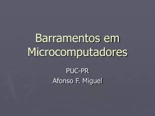 barramentos em microcomputadores