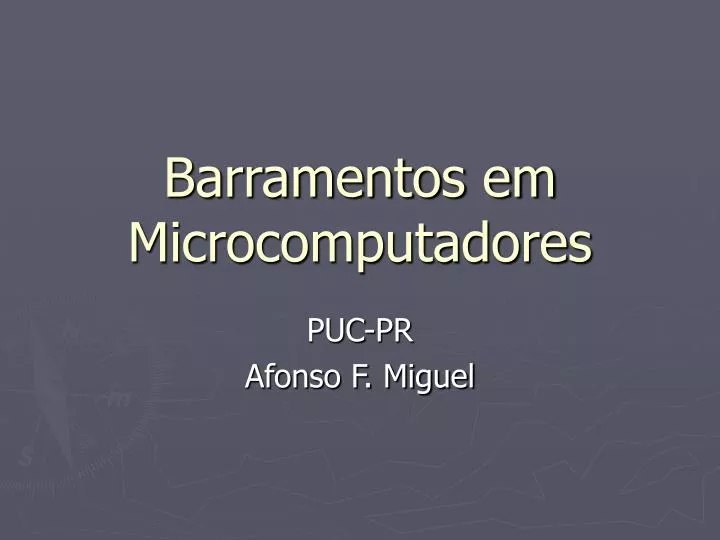 barramentos em microcomputadores