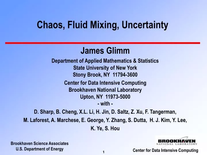 chaos fluid mixing uncertainty